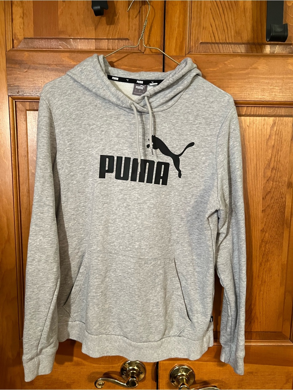 Puma Gray Crewneck Sweatshirt with Black Logo